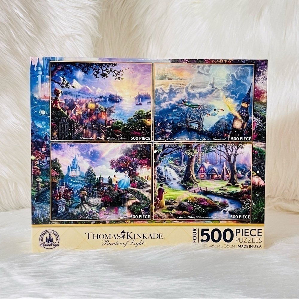 DISNEY Thomas Kinkade 4 in 1 Puzzle Set